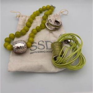 Simon Sebbag lime green jewelry set